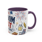 Freedom Fest Coffee Mug | Grill Chill Fireworks 4th of July | Accent Color Ceramic 11oz 15oz