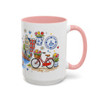 Amsterdam Travel Mug | European City Souvenir Accent Coffee Mug | 11oz 15oz Ceramic Cup