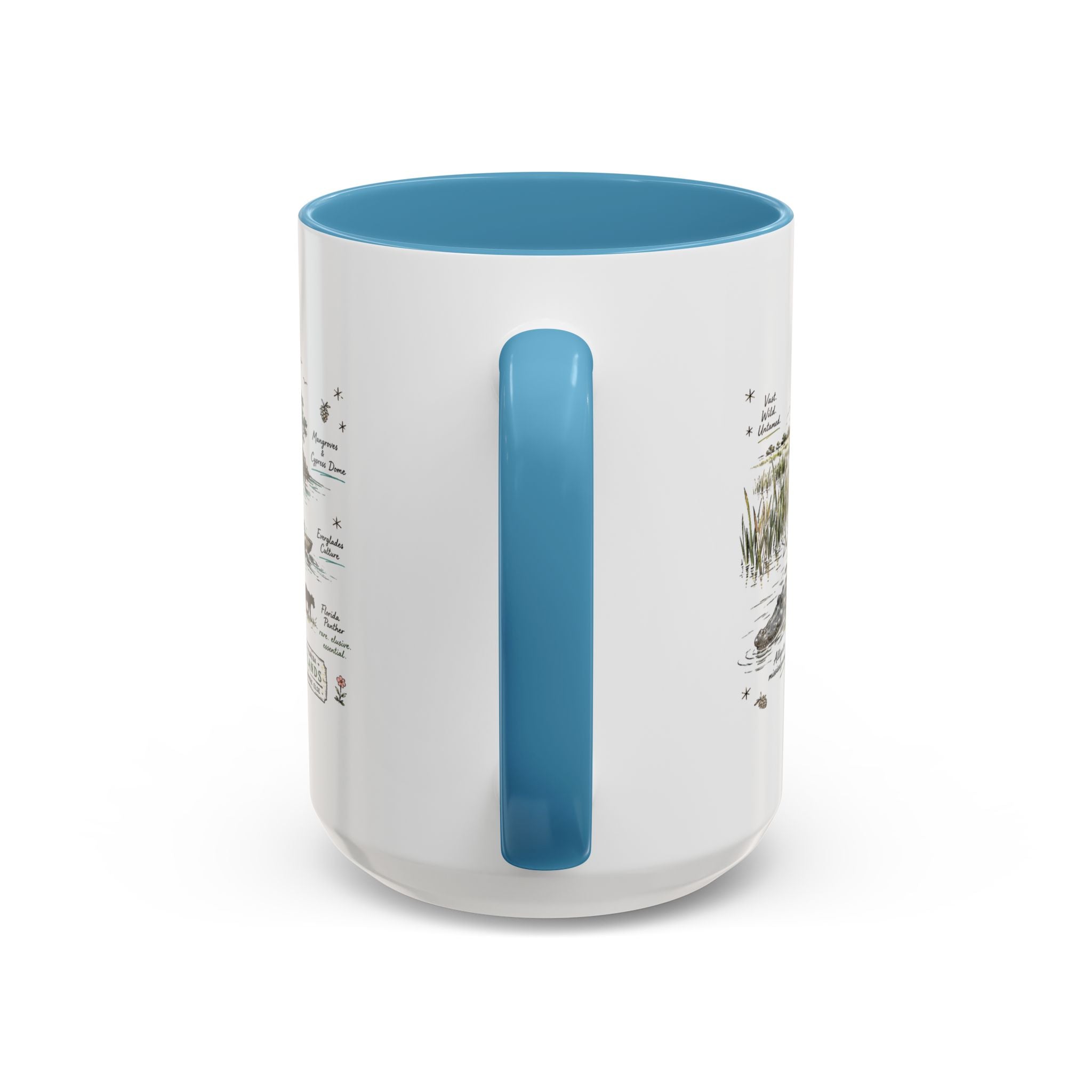 Everglades National Park Coffee Mug | Florida Wetlands Wildlife Kayak Gift | Accent Color Ceramic 11oz 15oz
