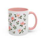 Iowa Wild Rose Mug, State Flower Floral Coffee Cup, 11oz Botanical Gift