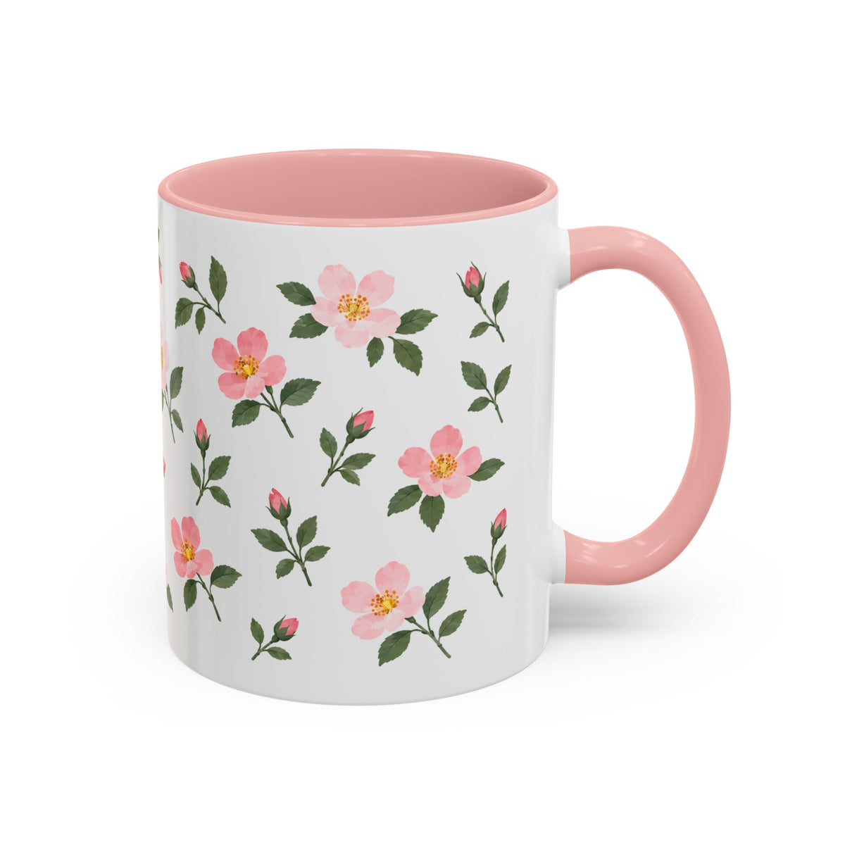 Iowa Wild Rose Mug, State Flower Floral Coffee Cup, 11oz Botanical Gift