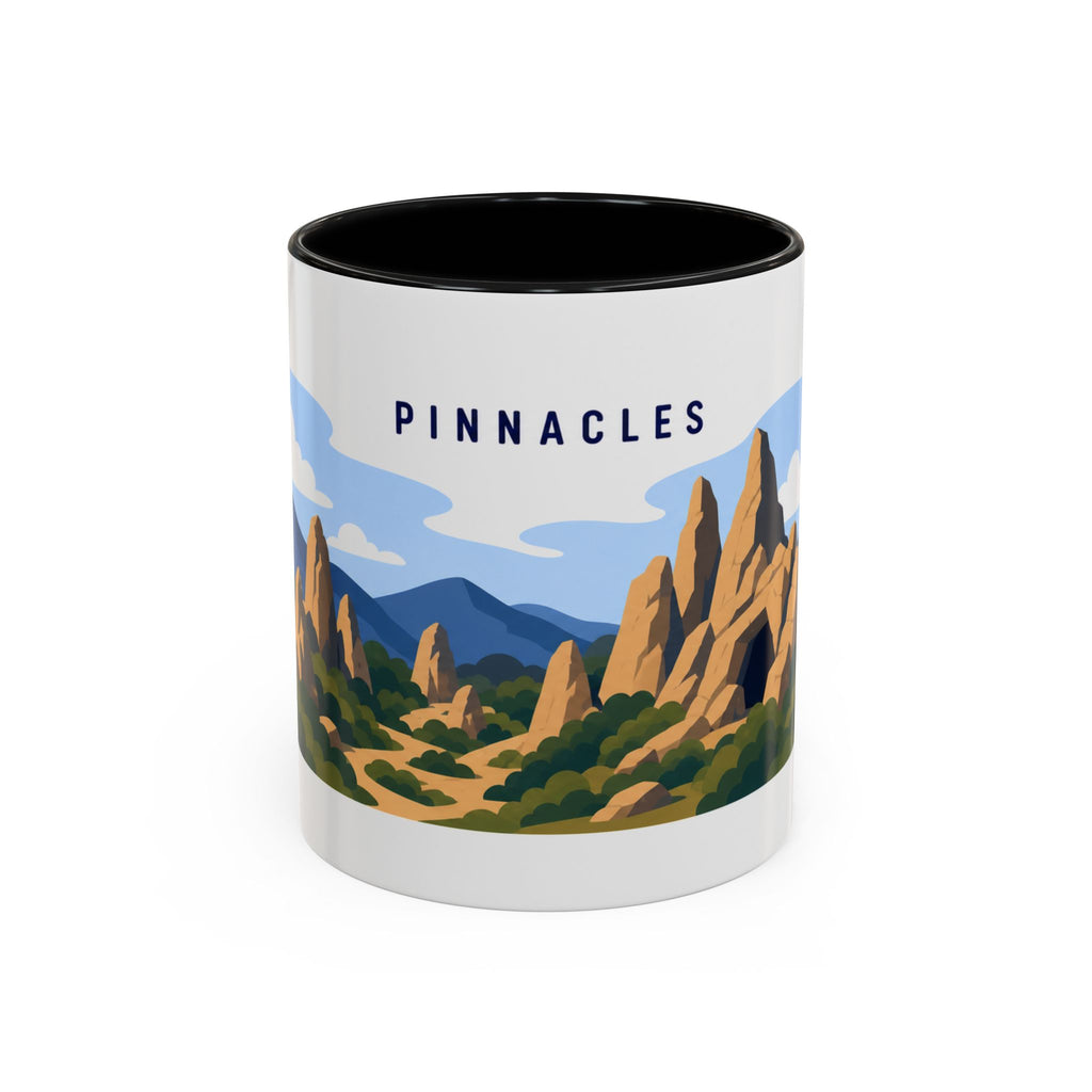 Pinnacles National Park Coffee Mug | Solid Color Block Park Souvenir | 11oz 15oz Accent Mug