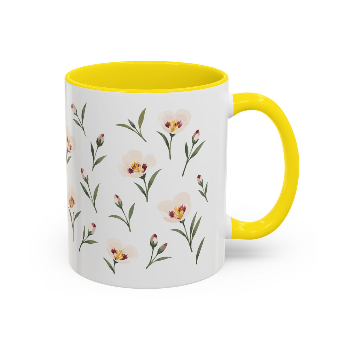 Utah Sego Lily Mug, State Flower Floral Coffee Cup, 11oz Botanical Gift