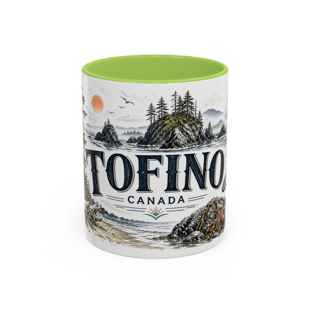 Tofino Mug, Canada Travel Souvenir, Bucket List Gift, Accent Ceramic Coffee Mug 11oz 15oz