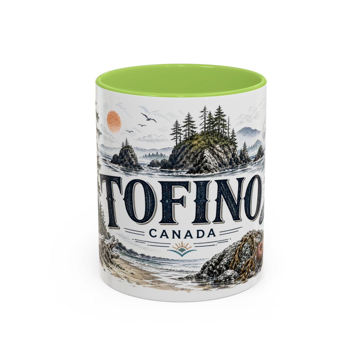 Tofino Mug, Canada Travel Souvenir, Bucket List Gift, Accent Ceramic Coffee Mug 11oz 15oz