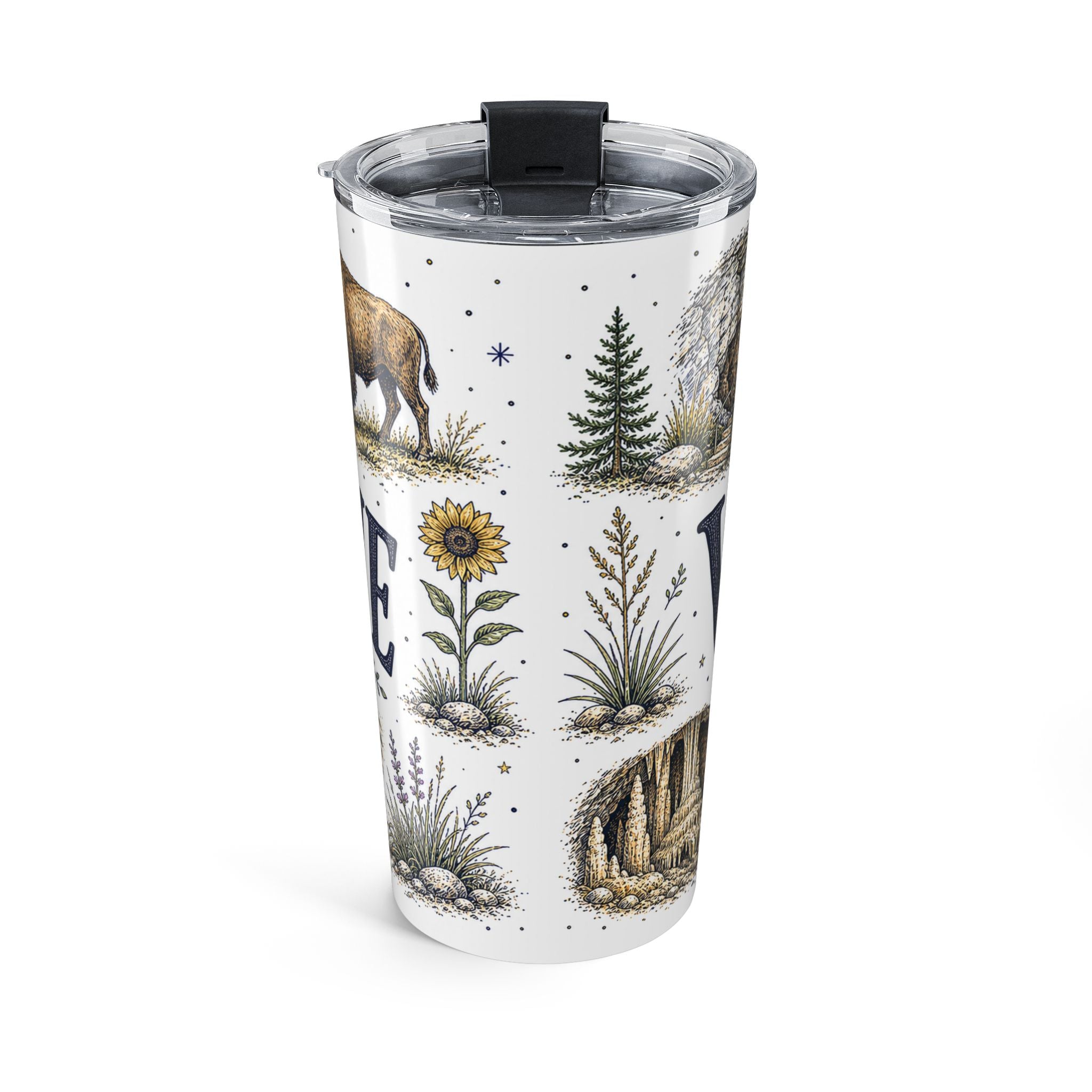 Wind Cave National Park 20oz Tumbler | South Dakota Cave Bison Prairie Gift | Insulated Stainless Steel Travel Cup