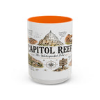 Capitol Reef National Park Coffee Mug | Utah Sandstone Canyon Hiking Gift | Accent Color Ceramic 11oz 15oz