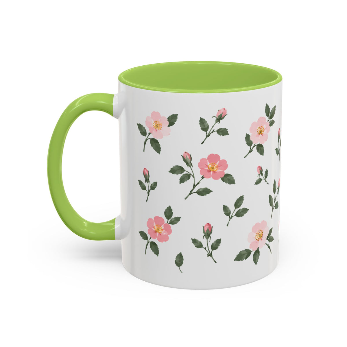 North Dakota Wild Prairie Rose Mug, State Flower Floral Coffee Cup, 11oz Botanical Gift