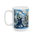 Argentina Soccer Spirit Coffee Mug | Soccer Fan Gift | Ceramic 11oz 15oz Match Day Cup