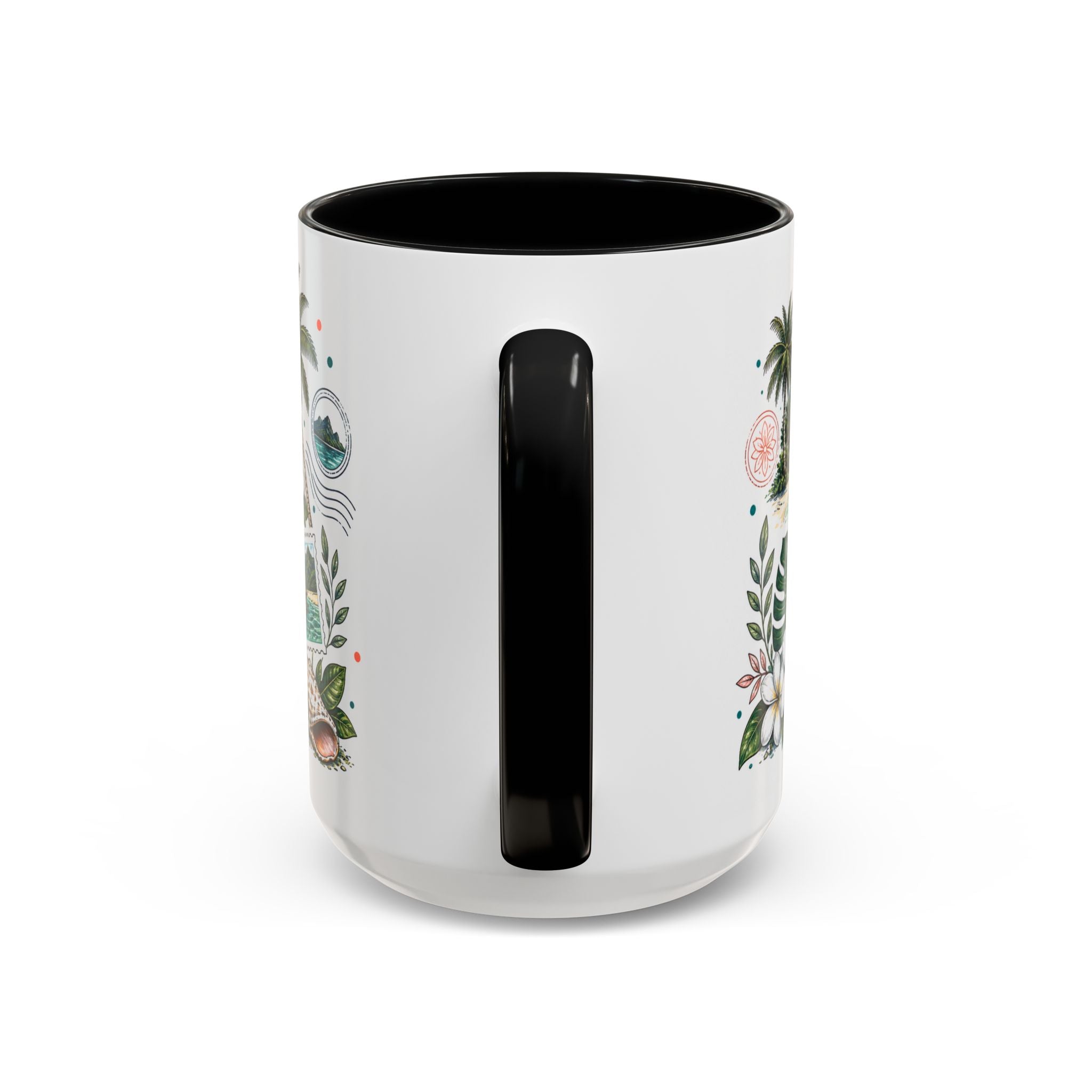 Tahiti Coffee Mug | Travel Destination Souvenir Gift | Accent Color Ceramic 11oz 15oz