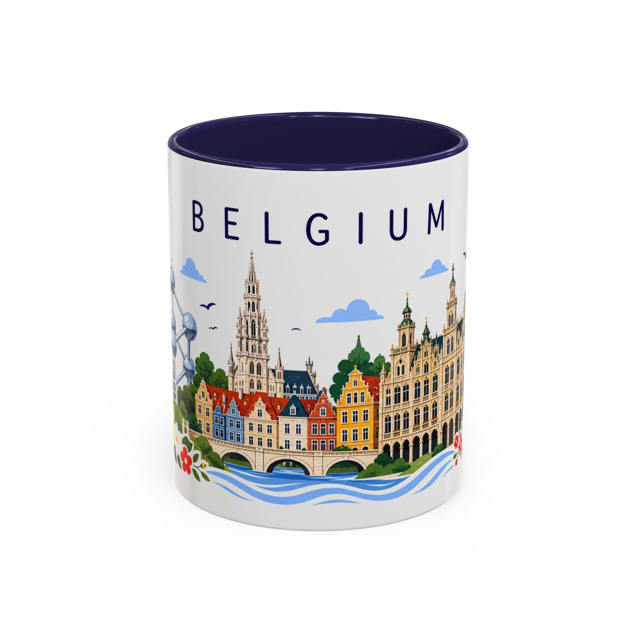 Belgium Coffee Mug | Travel Souvenir Accent Mug | Place Gift Ceramic Cup 11oz 15oz