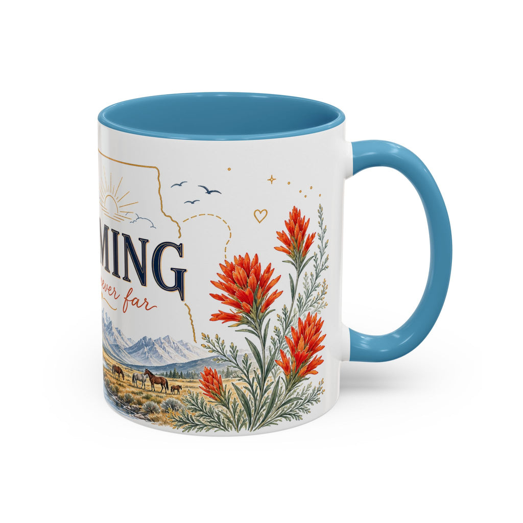 Wyoming Home State Mug | Moving Away Gift | Long Distance Friendship Coffee Cup | 11oz 15oz Accent Mug