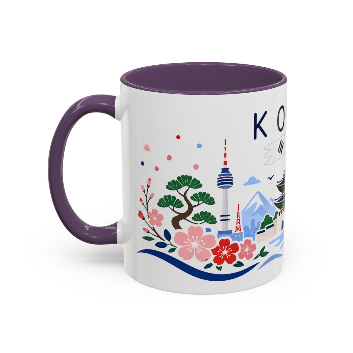 South Korea Coffee Mug | Travel Souvenir Accent Mug | Country Gift Ceramic Cup 11oz 15oz
