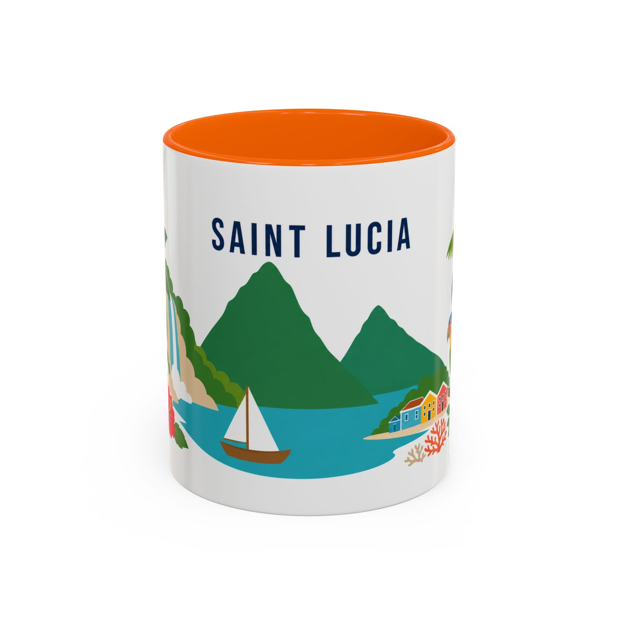 Saint Lucia Coffee Mug | Travel Souvenir Accent Mug | Country Gift Ceramic Cup 11oz 15oz