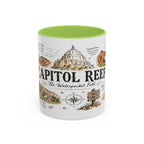 Capitol Reef National Park Coffee Mug | Utah Sandstone Canyon Hiking Gift | Accent Color Ceramic 11oz 15oz