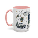 Dad The Legend Coffee Mug | Father's Day Gift for Dad | Accent Color Ceramic 11oz 15oz
