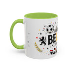 Belgium Soccer Coffee Mug | Soccer Fan Gift | Accent Color Ceramic 11oz 15oz Match Day Cup