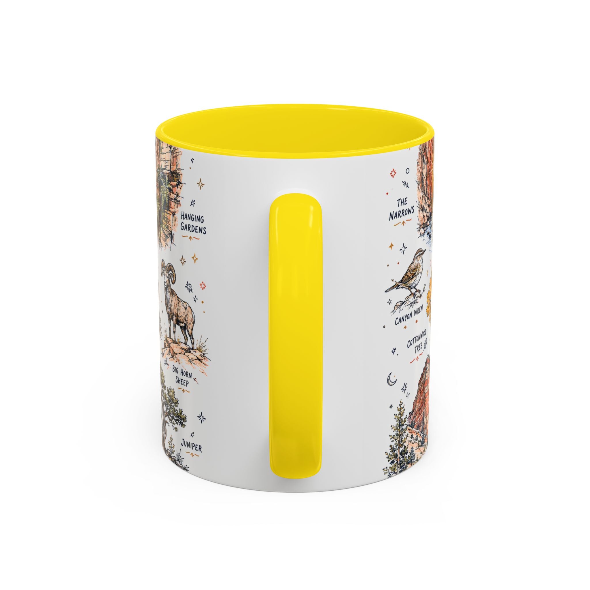 Zion National Park Coffee Mug | Hiking Camping Nature Gift | Accent Color Ceramic 11oz 15oz
