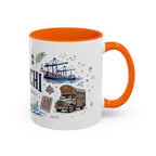 Karachi Coffee Mug | Pakistan Souvenir Travel Gift | Accent Color Ceramic 11oz 15oz