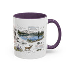 Lassen Volcanic National Park Coffee Mug | California Volcano Geothermal Hiking Gift | Accent Color Ceramic 11oz 15oz