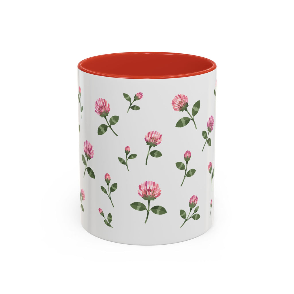 Vermont Red Clover Mug, State Flower Floral Coffee Cup, 11oz Botanical Gift
