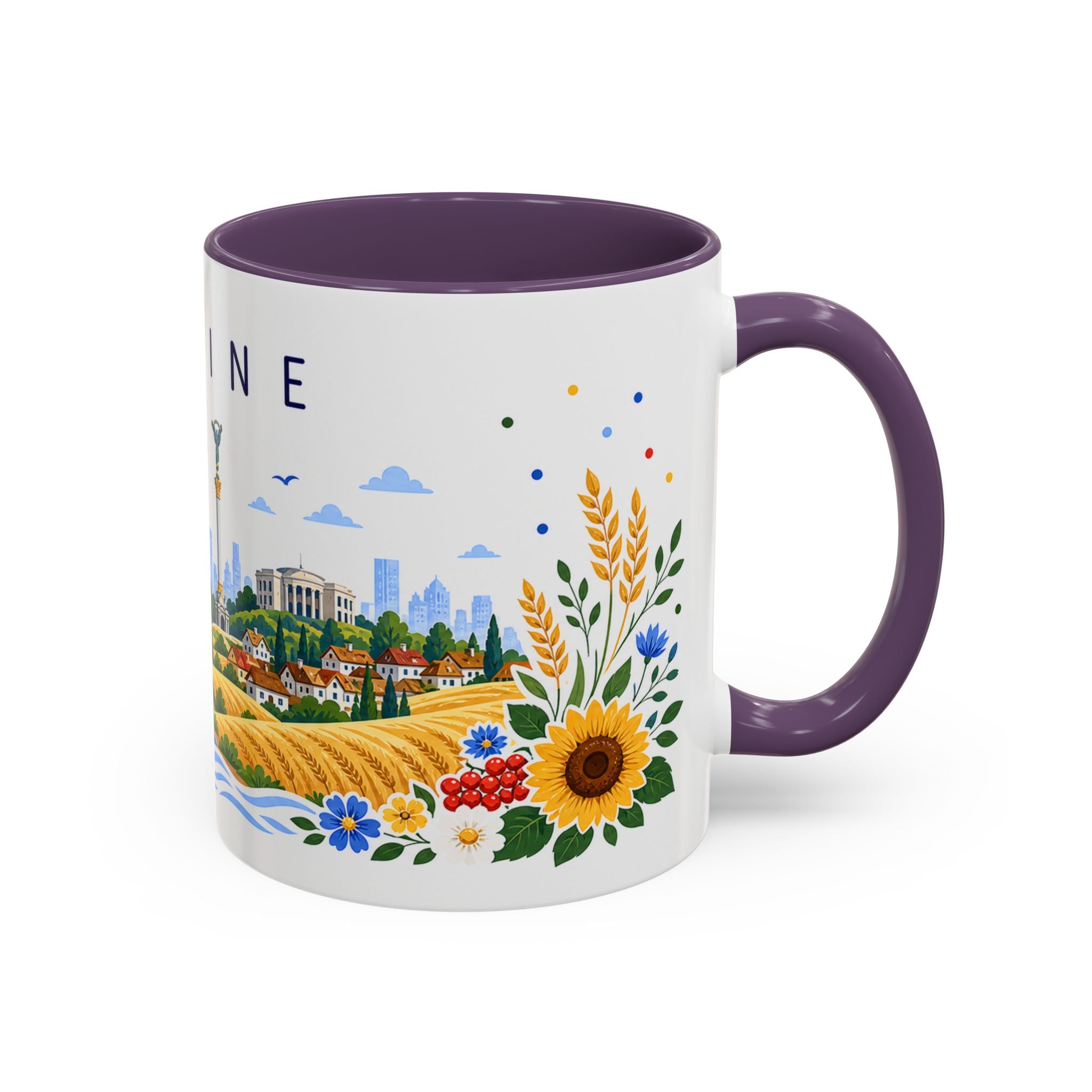 Ukraine Coffee Mug | Travel Souvenir Accent Mug | Place Gift Ceramic Cup 11oz 15oz