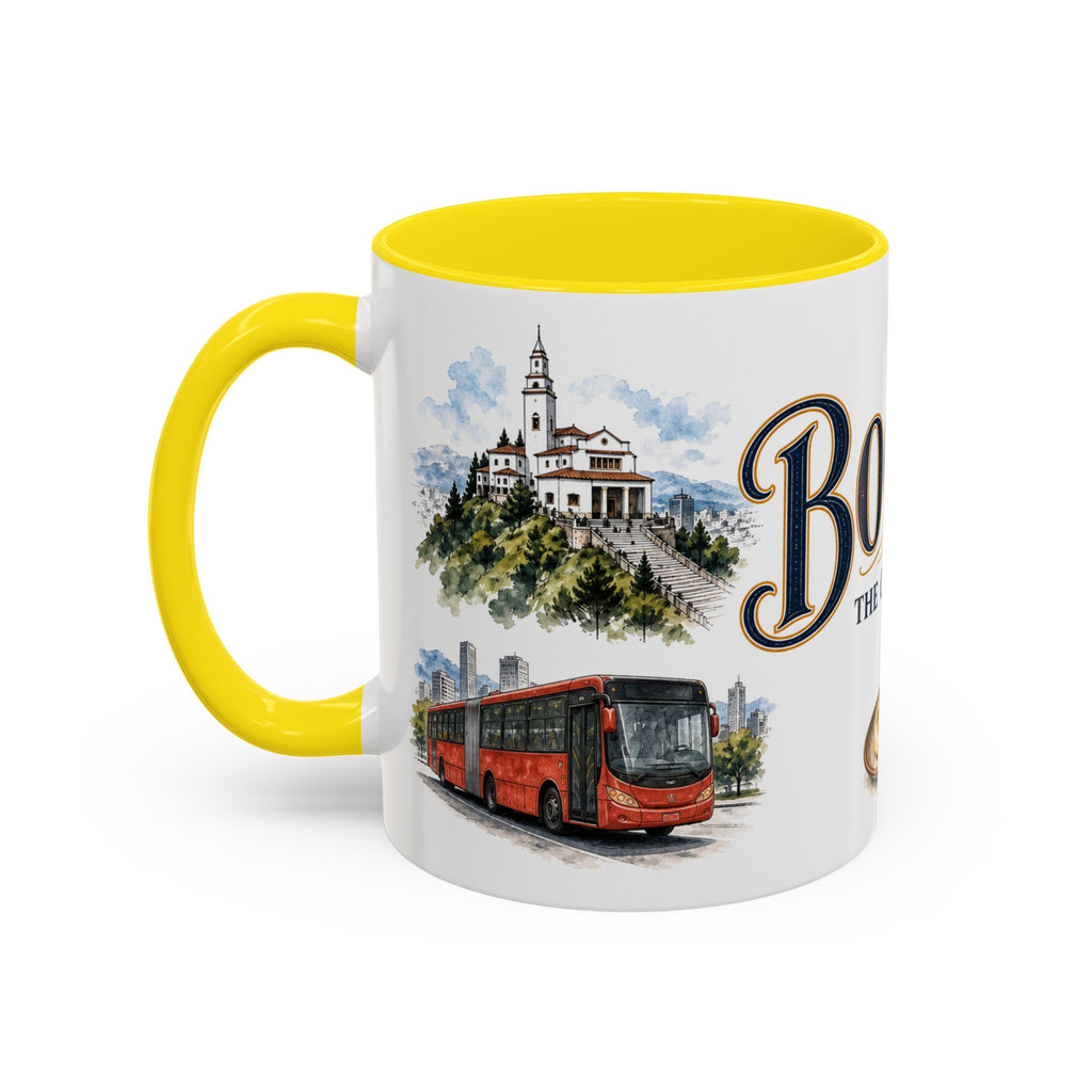 Bogota Coffee Mug | Colombia Travel Souvenir | Vintage Illustrated City Gift | 11 oz 15 oz Accent Mug