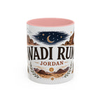 Wadi Rum Coffee Mug | Travel Destination Souvenir Gift | Accent Color Ceramic 11oz 15oz