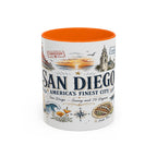 San Diego Coffee Mug | California Souvenir City Gift | Accent Color Ceramic 11oz 15oz