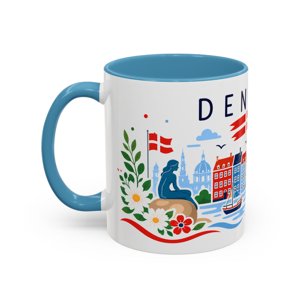 Denmark Coffee Mug | Travel Souvenir Accent Mug | Country Gift Ceramic Cup 11oz 15oz