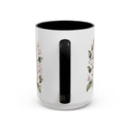Connecticut State Map Mug | Botanical Accent Coffee Cup (11oz 15oz)