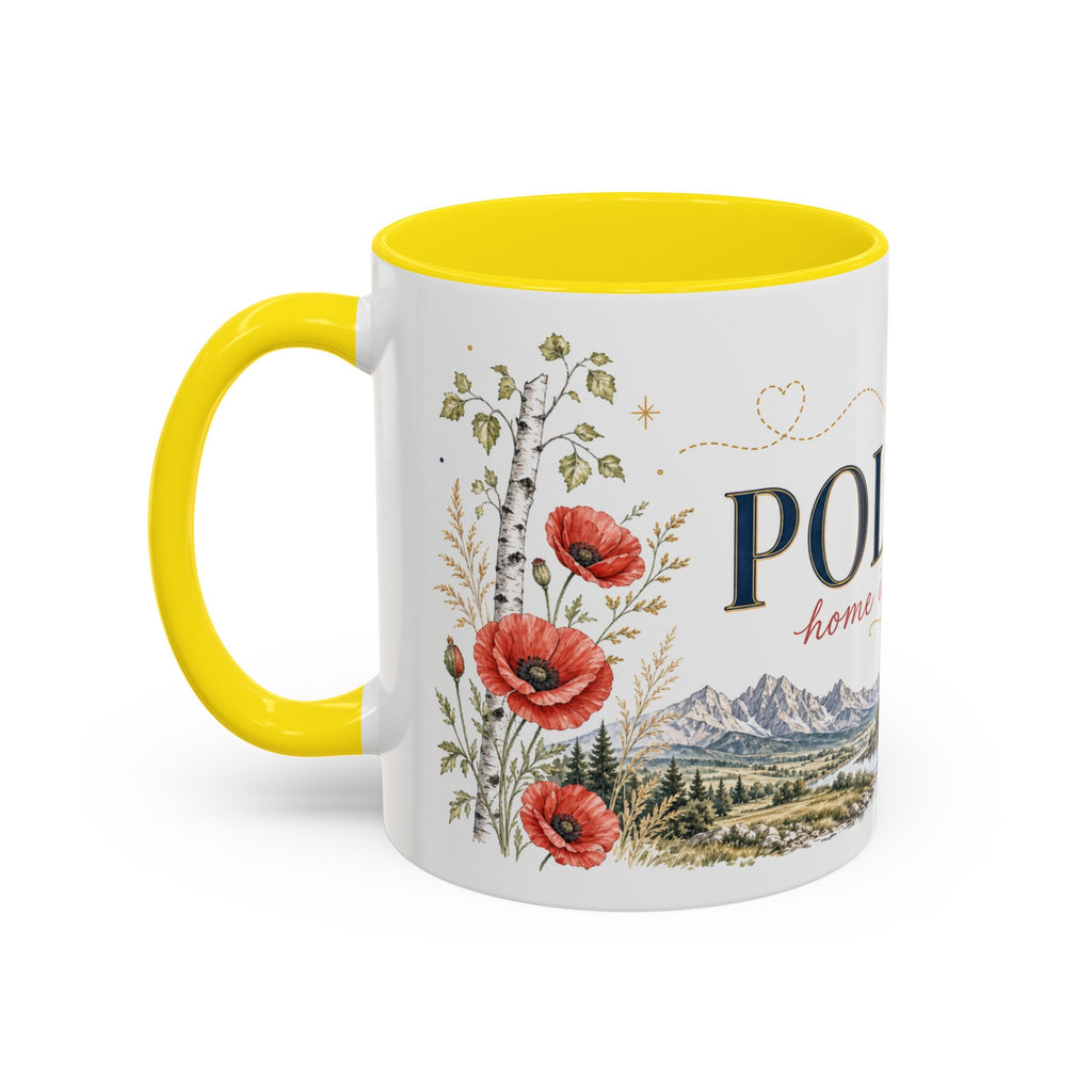 Poland Home Country Mug | Moving Away Gift | Long Distance Friendship | 11 oz 15 oz Accent Mug