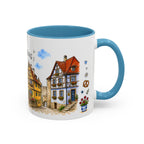 Rothenburg Illustrated Travel Mug | Germany Souvenir Accent Coffee Mug | 11oz 15oz Ceramic Cup