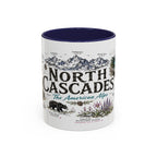 North Cascades National Park Coffee Mug | Washington Alpine Glacier Hiking Gift | Accent Color Ceramic 11oz 15oz