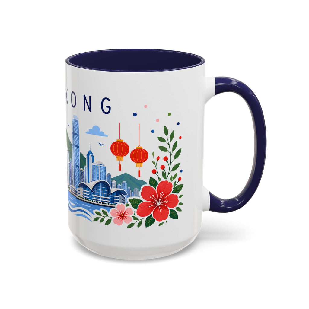 Hong Kong Coffee Mug | Travel Souvenir Accent Mug | Place Gift Ceramic Cup 11oz 15oz