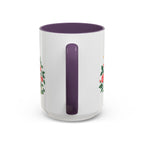 Taurus Zodiac Coffee Mug | Bull and Rose Design | Astrology Birthday Gift | 11 oz 15 oz Ceramic Accent Mug