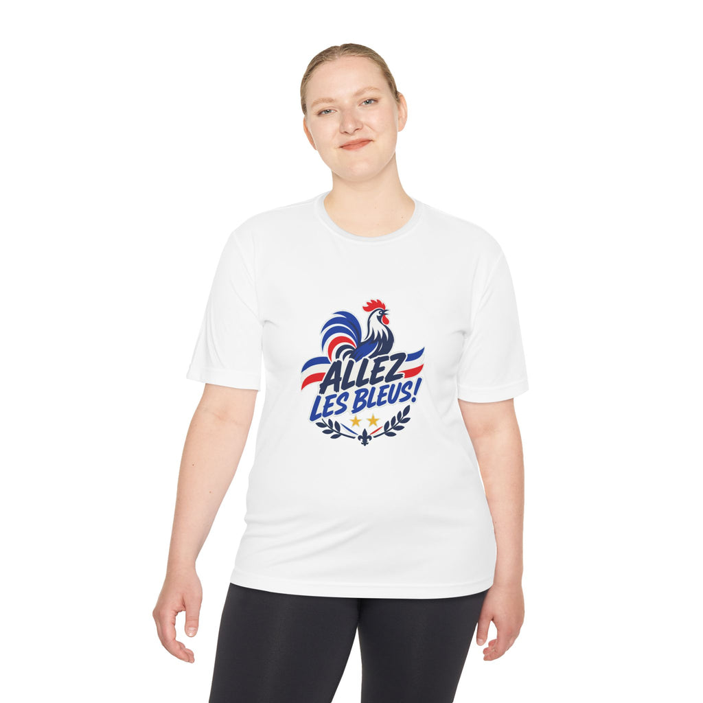 France Soccer T Shirt, Allez Les Bleus Tee, World Football Fan Shirt, Moisture Wicking Sport Tee