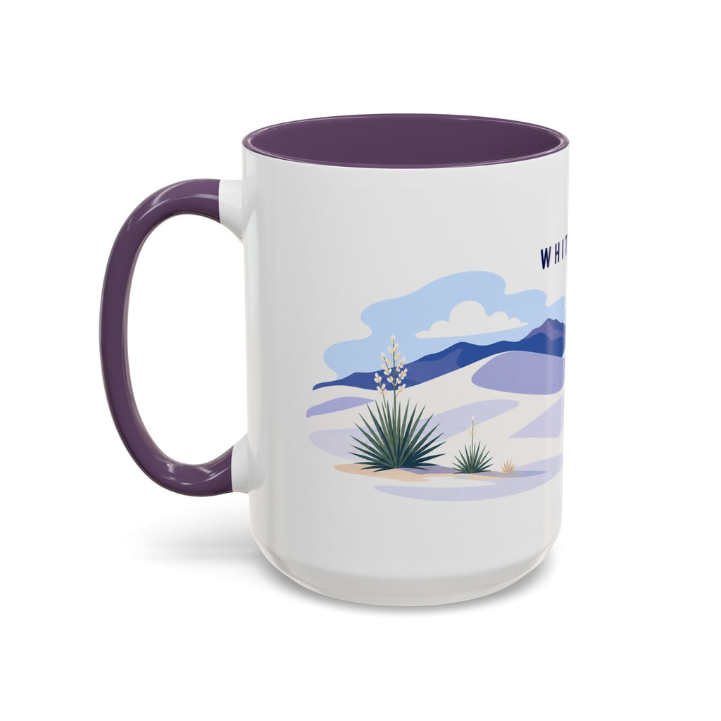 White Sands National Park Coffee Mug | Solid Color Block Park Souvenir | 11oz 15oz Accent Mug