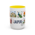 Jaipur Coffee Mug | Postage Stamp Collage Mug | Travel Souvenir Accent Cup 11oz 15oz