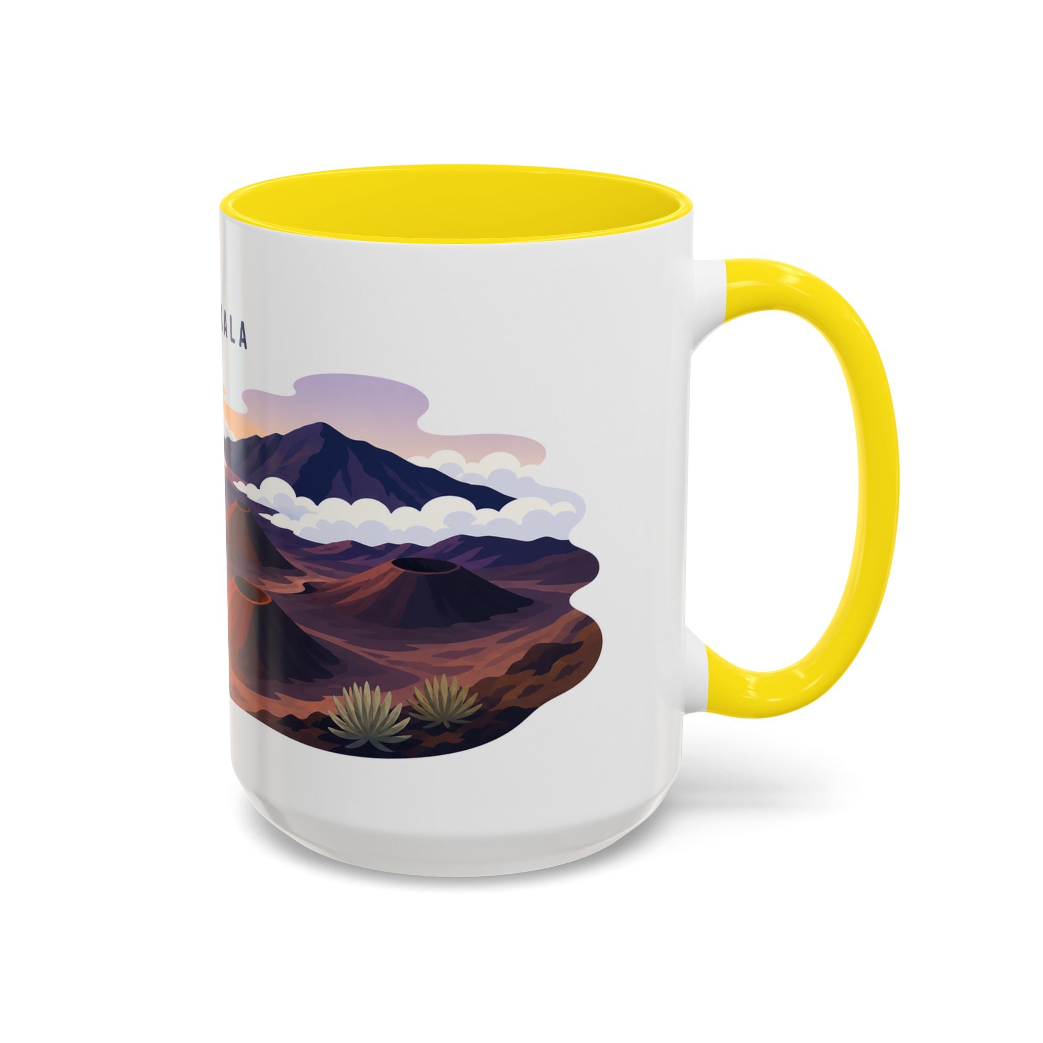 Haleakala National Park Coffee Mug | Solid Color Block Park Souvenir | 11oz 15oz Accent Mug