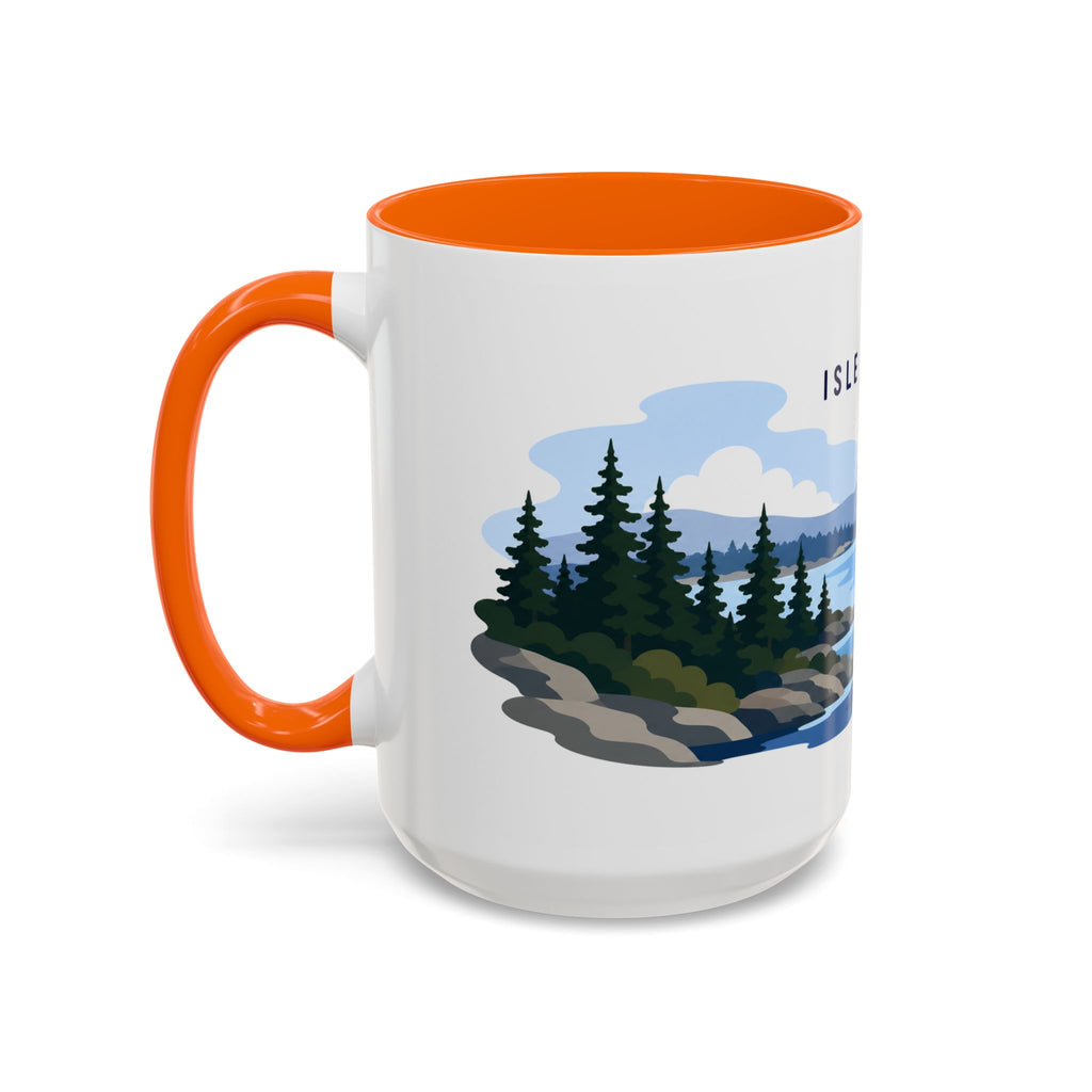 Isle Royale National Park Coffee Mug | Solid Color Block Park Souvenir | 11oz 15oz Accent Mug