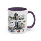 Prague Coffee Mug | Czech Republic Souvenir Travel Gift | Accent Color Ceramic 11oz 15oz