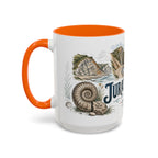 Jurassic Coast Mug, England Travel Souvenir, Bucket List Gift, Accent Ceramic Coffee Mug 11oz 15oz