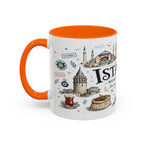 Istanbul Coffee Mug | Turkey Souvenir Travel Gift | Accent Color Ceramic 11oz 15oz