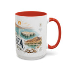 Dead Sea Mug, Jordan Travel Souvenir, Bucket List Gift, Accent Ceramic Coffee Mug 11oz 15oz