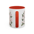 Connecticut State Map Mug | Botanical Accent Coffee Cup (11oz 15oz)