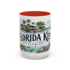 Florida Keys Mug, Florida Travel Souvenir, Bucket List Gift, Accent Ceramic Coffee Mug 11oz 15oz