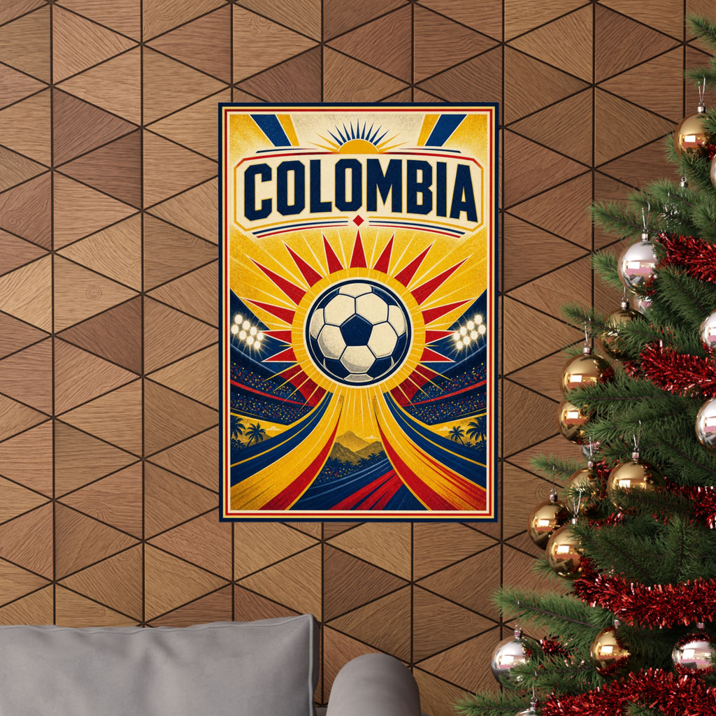 Colombia Soccer Fan Art Poster | Matte Vertical Poster | World Cup 2026 Wall Decor