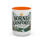Borneo Rainforest Coffee Mug | Travel Destination Souvenir Gift | Accent Color Ceramic 11oz 15oz