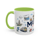 Mumbai Coffee Mug | India Souvenir Travel Gift | Accent Color Ceramic 11oz 15oz